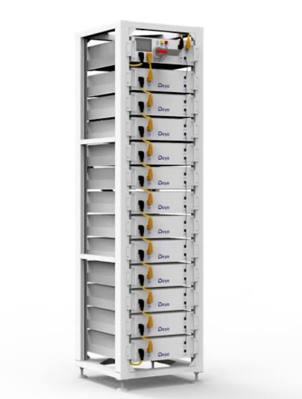 Lithium Battery Energy Storage System (Rack-Mounted, 12-Unit Stack)